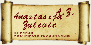 Anastasija Zulević vizit kartica
